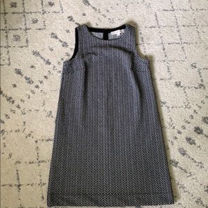 Black and White Petite Loft Shift Dress